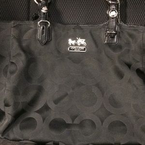 Coach Mia Op Art Sateen purse handbag 15758